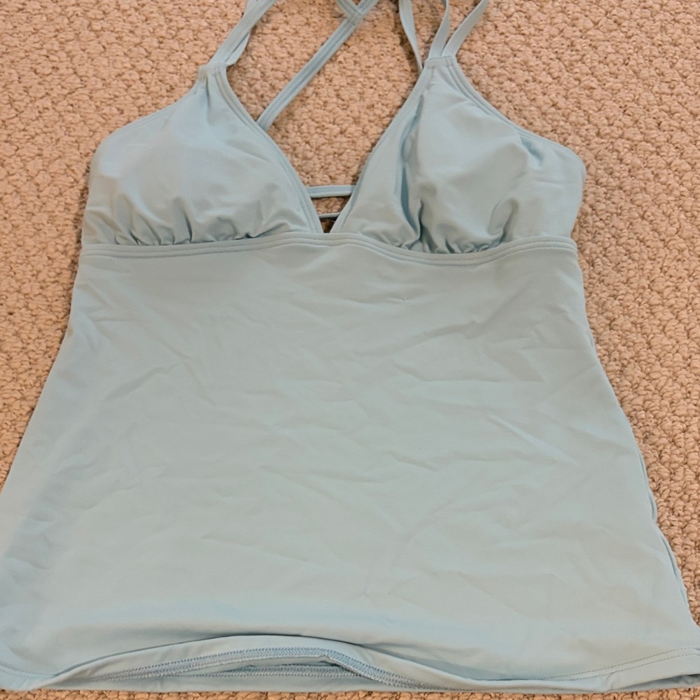 Light Blue Swim  Tankini Top